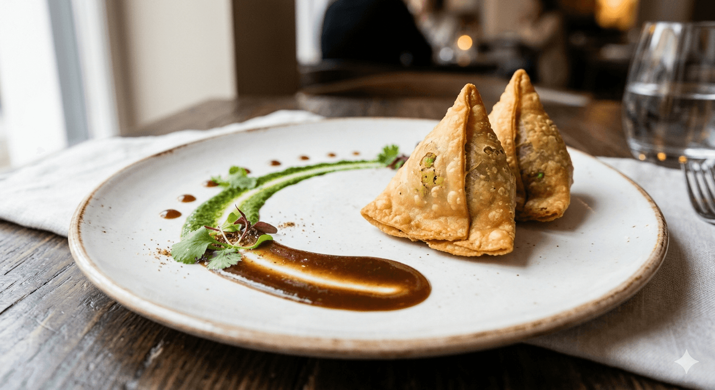 Hand-Folded Samosa
